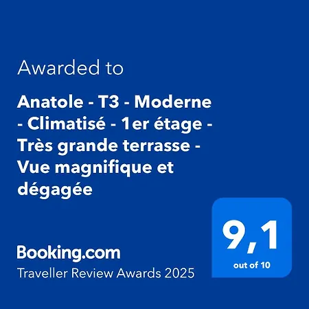 50 M2 -T3-Moderne-Climatise-Tres Grande Terrasse De 35 M2 Avec Bbq-Vue Magnifique Et Degagee 公寓 *